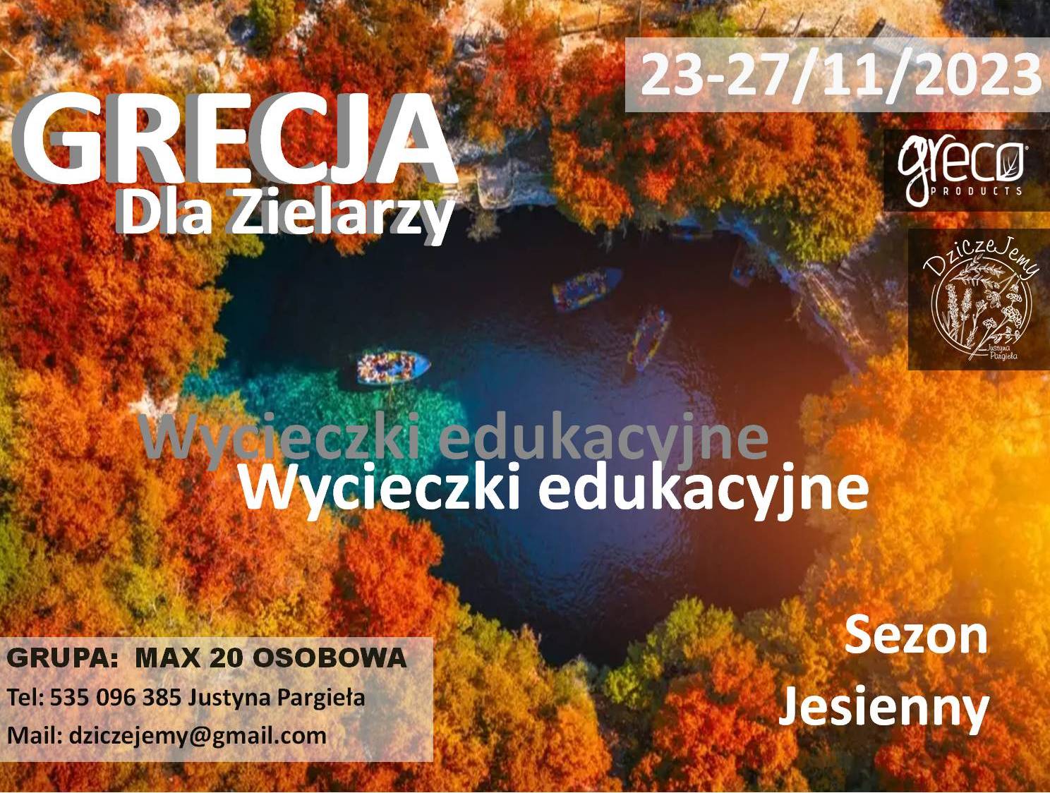 Grecja dla Zielarzy - Wycieczka edukacyjna - edycja jesienna 23-27/11/2023